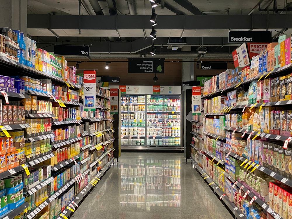 A well-stocked Auliah store aisle
